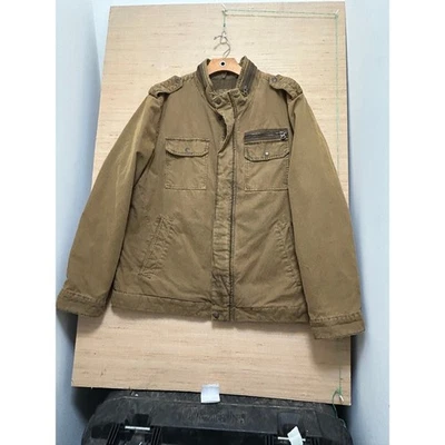 Levi Strauss & Co. Mens Brown Military Jacket Full Zip Button Front Coat - Image 1 of 4