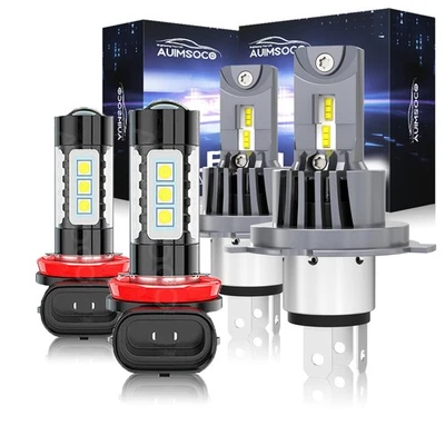 Combo de faros LED de haz alto/bajo + luces antiniebla bombillas 6000 k para Nissan Versa 2007-2012 Foto 1 de 4