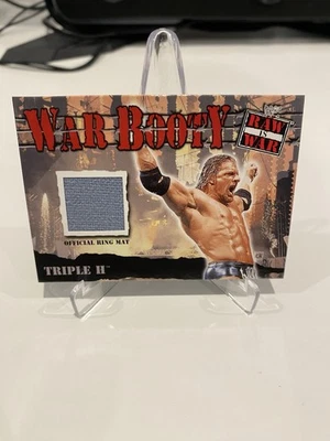 2001 Fleer WWF Triple H Raw is War Booty Ring Mat Relic - Image 1 of 2