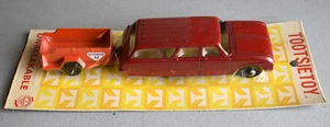 Tootsietoy 1962 Ford Station Wagon & U-Haul Trailer Sealed Card 1960s Metal Toy - Picture 1 of 6