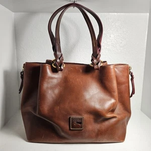 Dooney Bourke Florentine Purse Brown Handtasche Large Zip Barlow Chestnut Bag - Bild 1 von 21