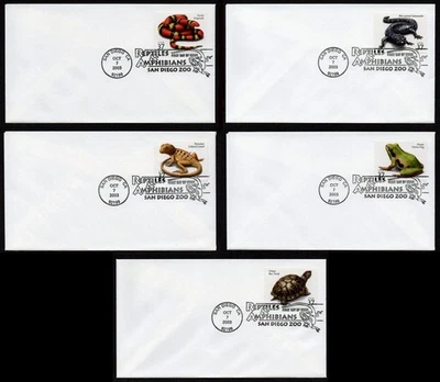 USA, SCOTT # 3814-3818, SET OF 5 BLANK FDC COVERS - REPTILES AND AMPHIBIANS 2003 - Image 1 of 4