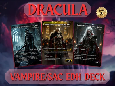 Dracula Themed Vampire Commander MTG Alt-Art Deck. Ready to Play! - Image 1 of 4