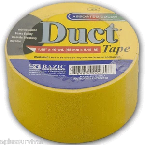 Camping Survival Klebeband Rolle 2" x 10 Yards gelb Jagd Notunterkunft - Bild 1 von 1