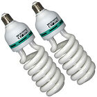 2x 85W 5500K Fluorescent Photo Studio Energy Saving Day Light Bulbs Compact Lamp