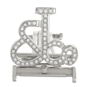 Brand New Jacob & Co Men's Stainless Steel Diamond 18mm Buckle - Picture 1 of 5