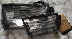 Burton Utility Pouch 2er Set transparent Reise Urlaub Schule Festival Verpackung neu mit Etikett - Bild 1 von 15