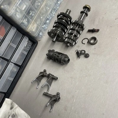 2003 03 Kawasaki KX100 KX 100 Transmission Shaft ,Forks ,Drum , Gear , - Image 1 of 4