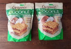 2 x Packs Tropical Fields Crispy Coconut Rolls 11 oz ~ Dairy Free ~ Gluten Free - Picture 1 of 6