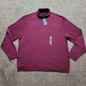 Alfani Womens Cowl Neck Shirt XXL Extrafine Merino Wool Red NWT Long Sleeve Soft - Picture 1 of 11