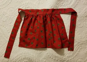 Child's Christmas half apron, poinsettia - Bild 1 von 3