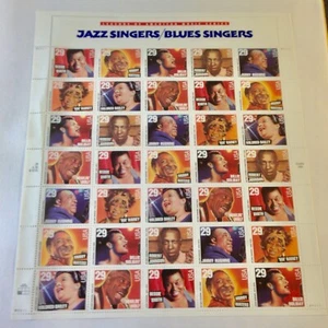 USPS 1994 Scott #2854-61 29-cent Blues and Jazz Singers Mint Sheet - Picture 1 of 1