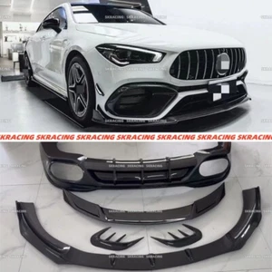 Fits Benz CLA45 AMG W118 2020+ Carbon Fiber Front Rear Lip Splitter Fins Bodykit - Picture 1 of 31