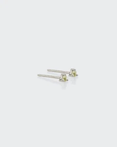 Sarah and Sebastian Peridot Birthstone SINGLE EARRING White Gold - Picture 1 of 2