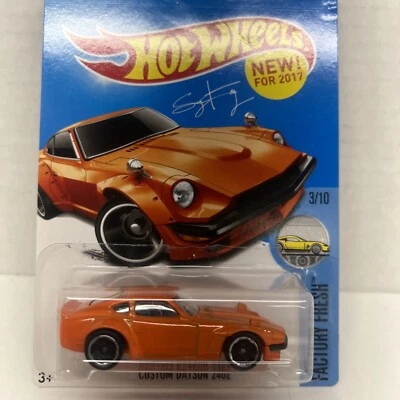 Hot Wheels 2017 Factory Fresh Custom Datsun 240Z 174/365, naranja Foto 1 de 4