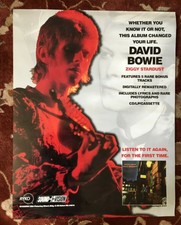 DAVID BOWIE  Ziggy Stardust  rare promotional poster from 1990 