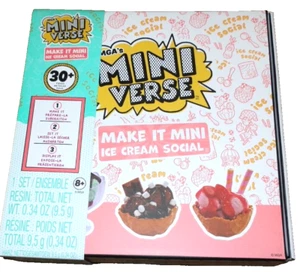 New Mini Verse Ice Cream Social Set 30+ Pieces Make It Mini Ages 8+ - Picture 1 of 2