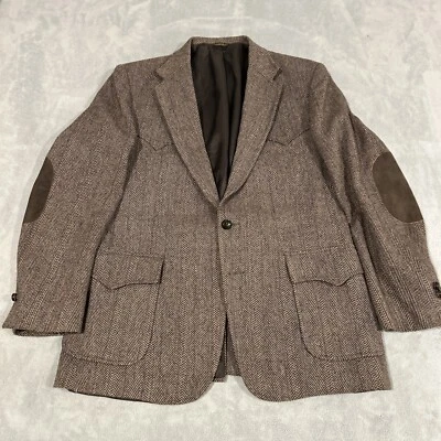 Chaqueta Blazer Años 80 Levis Western Wear Hombres Pecho Medio 22 Negocios PeaCoat Oficina Foto 1 de 4