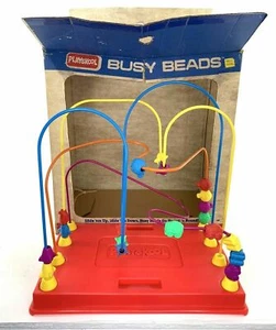 De colección 1988 Playskool cuentas ocupadas laberinto de alambre coches aviones globos raro base roja/caja - Imagen 1 de 8