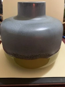 Vintage Pottery Vase Blue & Green Speckled Vase 7” High Made In Portugal - Picture 1 of 5