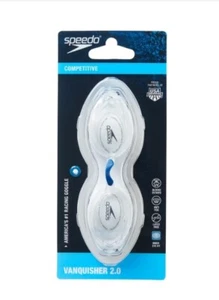 Speedo Vanquisher 2.0 Swim Goggles White Competitive Racing Goggle - Picture 1 of 2