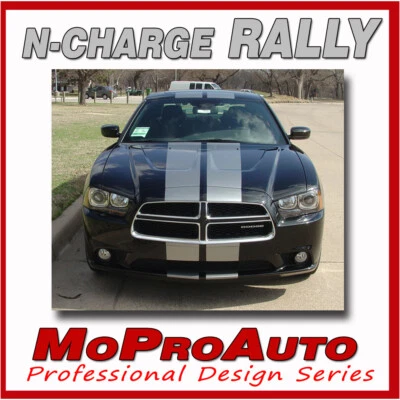 N CHARGE RALLY 2011-2014 for Dodge Charger Rally Stripes Decals Kit 3M Vinyl Foto 1 de 4