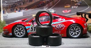 1/24 PAUL GAGE URETHANE SLOT CAR TIRES 2pr fit Carrera D124 Ferrari 458 & 599XX - Picture 1 of 2