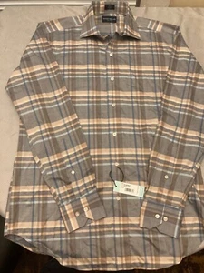 Peter Millar Collection Shirt Mens Size Medium Gray Plaid MSRP $248 - Picture 1 of 5