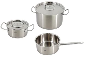 Fissler original-profi collection Topf-Set 3-tlg. mit Metalldeckel Edelstahl - Bild 1 von 1