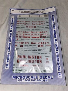 Microscale Decals HO 87-836 Burlington Route Containers w/Tractors-Co - Picture 1 of 1