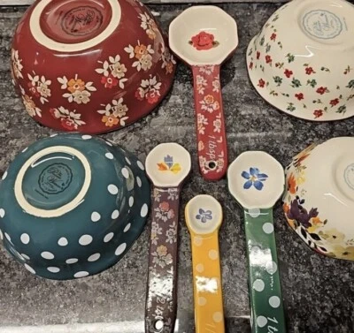 Juego de 8 puntos y cuchara medidora de anidación Pioneer Woman Harvest nuevo Foto 1 de 3