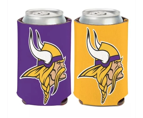 Minnesota Vikings Can Cooler Two Sided Design NFL Collapsible Koozie Cover