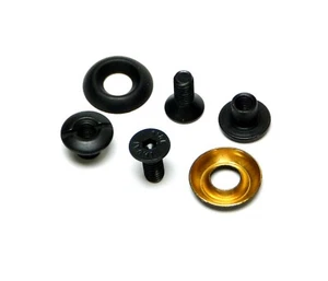 Black chicago screws Pass through posts Binding screw posts COUNTER SUNK WASHER - Foto 1 di 12