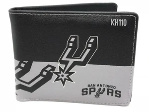 NBA San Antonio Spurs Men's Printed Logo Leather BiFold Wallet - Picture 1 of 5