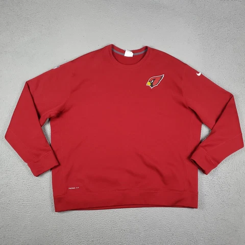 Nike Arizona Cardinals Therma Fit NFL Red Pullover Sweater Sweatshirt Size 3XL Cover