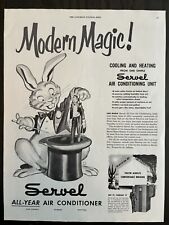 SERVEL AIR CONDITIONER ALL YEAR COOLS EVANSVILLE INDIANA VTG PRINT AD 1950