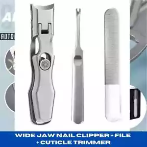 Extra Sharp Seniors Toenail Clipper German Thick Nails Finger Wide Nail Cutter - Picture 1 of 31