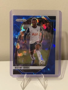 2024-25 Panini Prizm Premier League Destiny Udogie Blue Ice /75 Tottenham - Picture 1 of 2