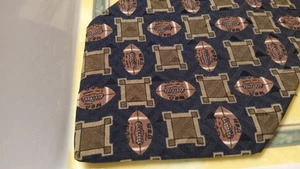 Structure Necktie Football NEW Silk Men's Tie 3.75" Classic Neck Tie - Picture 1 of 5