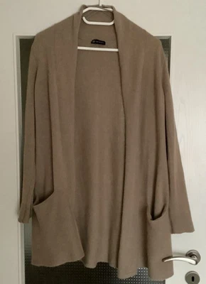 Cashmere Strickmantel, Long Jacke 100% Kaschmir Gr. L, Beige - Bild 1 von 4