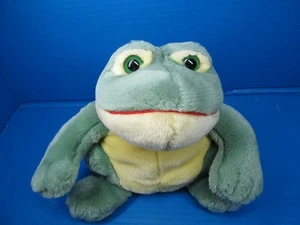 Aurora A&A Frog Plush 10” Sitting Light Green Frog Fondue Stuffed Animal - Picture 1 of 10