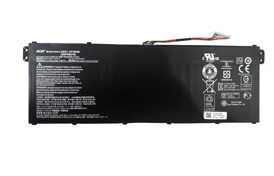 Batería Original AP18C8K para Acer Chromebook Spin CP713-2W 5 Slim A515-54 A515-43 Foto 1 de 1