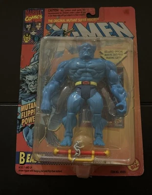 Figura de acción ToyBiz X-Men Beast 1994 Mutant Flipping Power figura de acción Marvel Foto 1 de 3