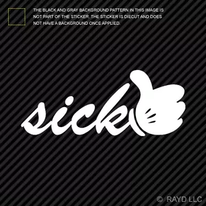 (2x) Sick Sticker Die Cut Decal Self Adhesive Vinyl JDM - Picture 1 of 1