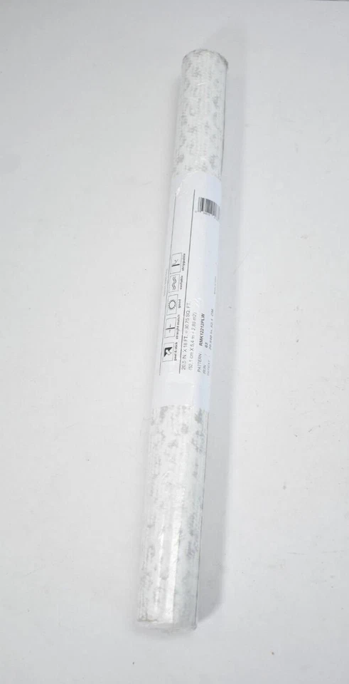 RMK12212PLW Nikki Chu White and Gray Ulo Textured Peel and Stick Wallpaper Roll