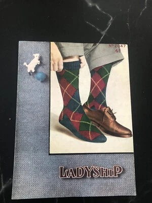 Vintage Ladyship Mans Socks Pattern No 2047 - Image 1 of 2