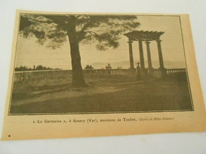1921  coupure de presse La Germaine à Sanary ( Var ) près de Toulon - Foto 1 di 1