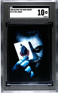 2008 PGM The Dark Knight JOKER SGC 10 GEM Mint Pop 1 Heath Ledger RC #113 Poster