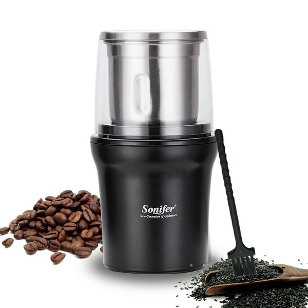 Wiswell Electric Coffee Grinder Coffee Maker Mill Automatic Stainless Steel Photo Related