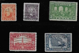 Canada Scott #141-45, Singles 1927 FVF Used/MH - Picture 1 of 1
